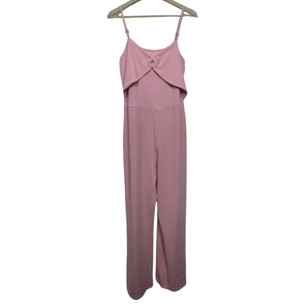 DEREK HEART | Pale Pink Stretchy Spaghetti Strap Jumpsuit | Size XL